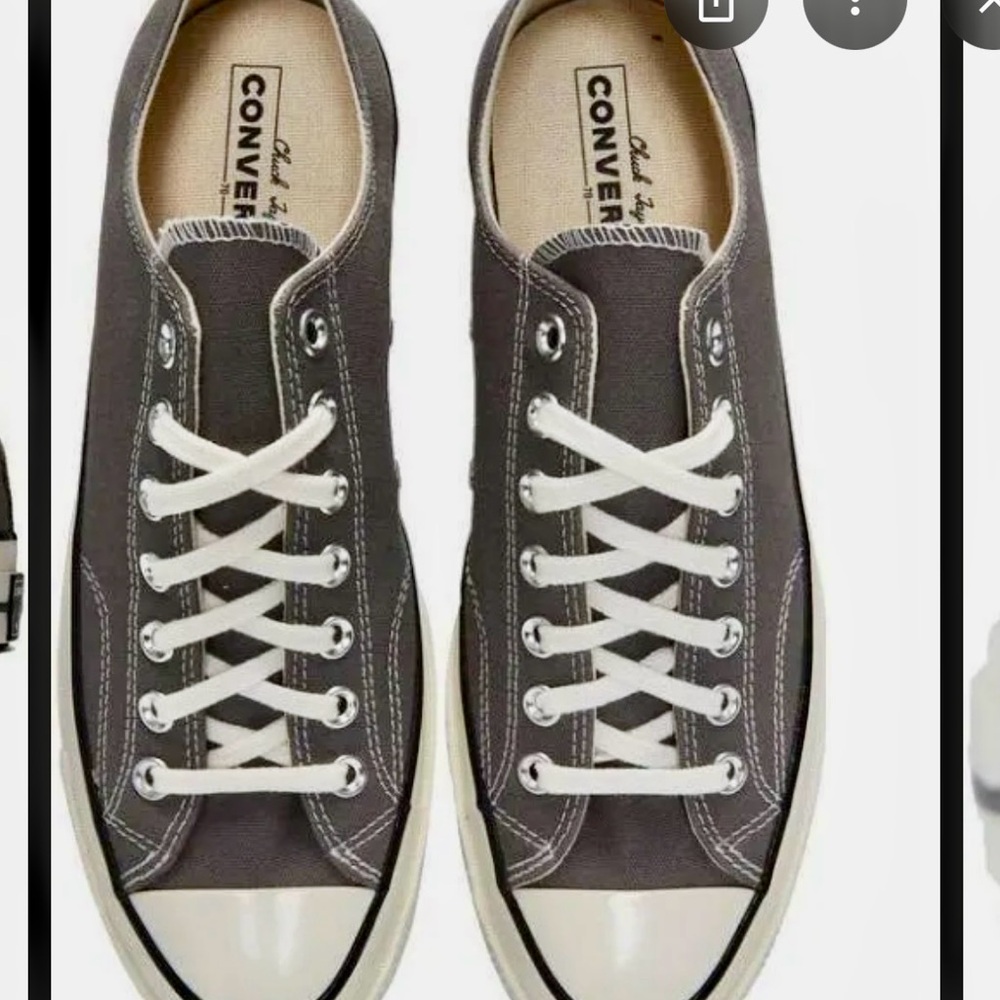 Converse Chuck 70 Unisex size 7 women/5 men  Charcoal Canvas Sneakers new in box